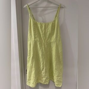 Old Navy Lemon Yellow Sleeveless Linen Dress